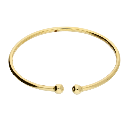 Bransoleta złota bangla otwarta z kulkami 6mm  M3-045 próba 585
