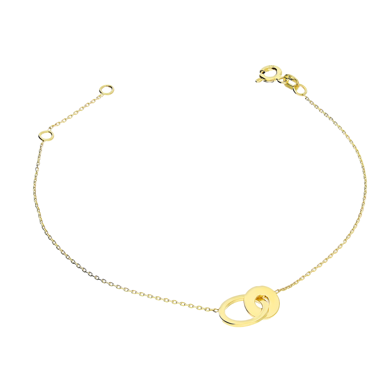 Bransoleta złota klanówka dysk i oponka/anker MZ T23-B-1115-2 próba 375