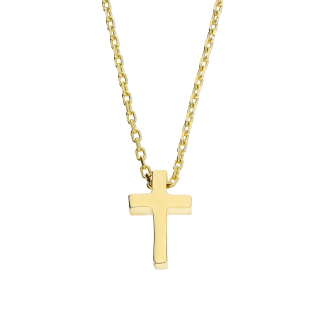 Naszyjnik złoty z gładkim krzyżykiem/rolo MZ T23-PN-1702 próba 375