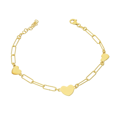 Pozłacana Bransoletka Koniczynki Srebro 925 - JubilerSezam.pl