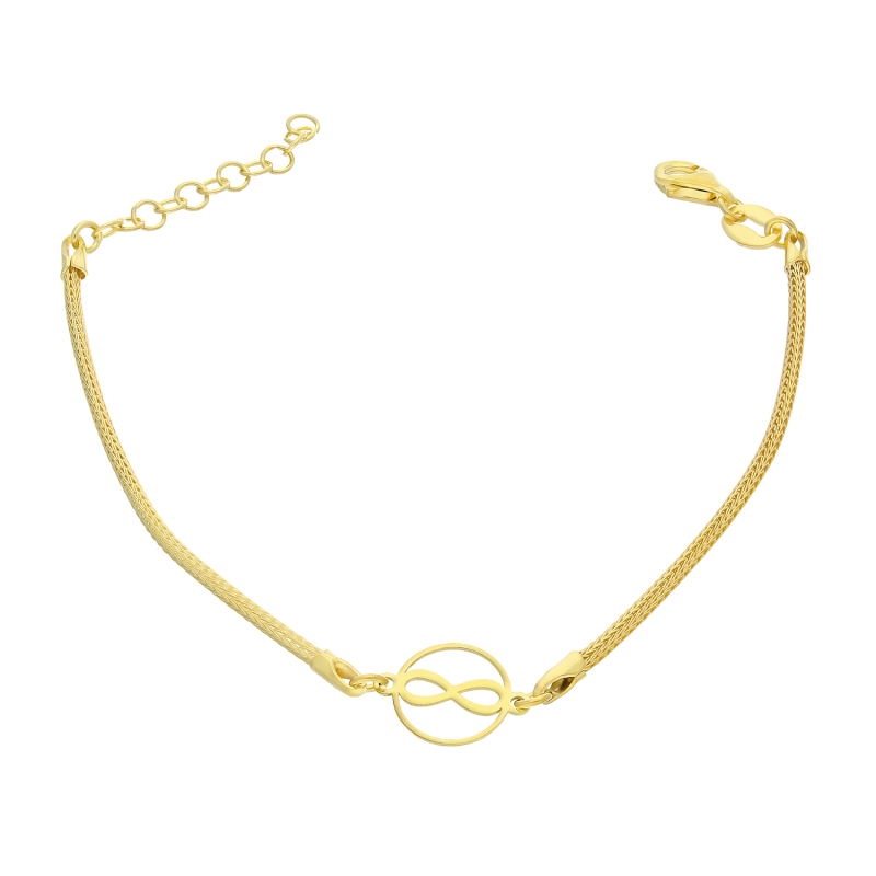Bransoleta pozłacana infinity w kółku/calca NI BRN33639 GOLD próba 925