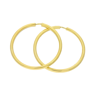 Kolczyki pozłacane kółka szarniry 25mm PW KSZ-25mm-2,0 GOLD próba 925