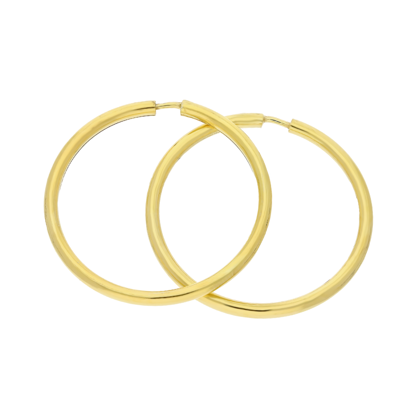 Kolczyki pozłacane kółka szarniry 25mm PW KSZ-25mm-2,0 GOLD próba 925