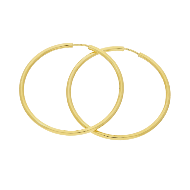 Kolczyki pozłacane kółka szarniry 35mm PW KSZ-35mm-2,0 GOLD próba 925