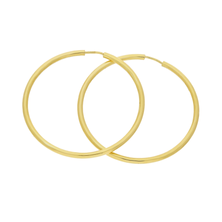 Kolczyki pozłacane kółka szarniry 35mm PW KSZ-35mm-2,0 GOLD próba 925