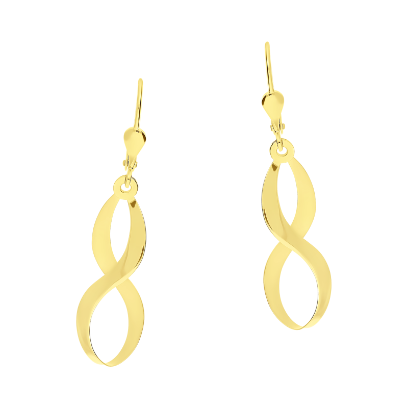 Kolczyki złote blaszki ósemki/big.zam MZ T42-E-LZ-7-BR próba 375