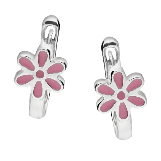 Srebrne kolczyki dla dziewczynki kwiatek - JubilerSezam.pl