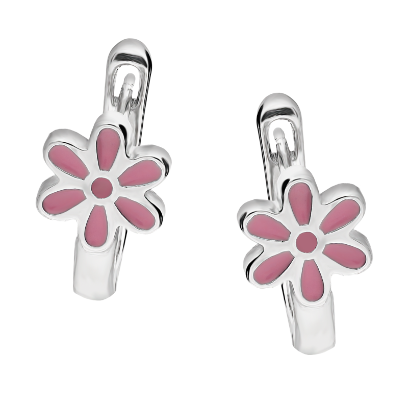 Srebrne kolczyki dla dziewczynki kwiatek - JubilerSezam.pl