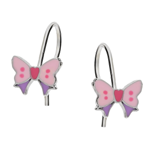 Srebrne Kolczyki Kokardki dla Dziewczynki pr. 925 - JubilerSezam.pl