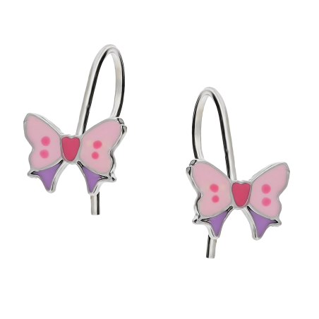 Srebrne Kolczyki Kokardki dla Dziewczynki pr. 925 - JubilerSezam.pl