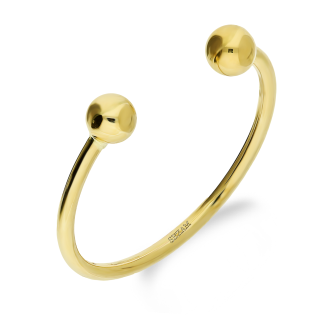 Złoty Pierścionek Otwarty z Kulkami pr. 375 - JubilerSezam.pl