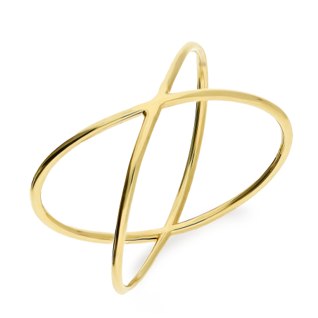 Pierścionek złoty w kształcie X
