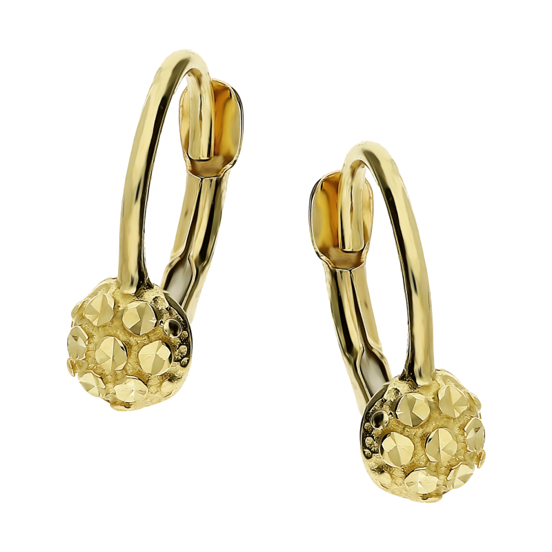 Kolczyki złote tłoczone półkulki/big.zam. AR XXE12913-DC próba 585