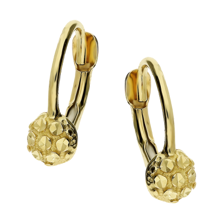 Kolczyki złote tłoczone półkulki/big.zam. AR XXE12913-DC próba 585