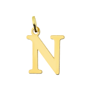Literka złota N do zawieszenia DJ-Litera 12mm-N próba 585