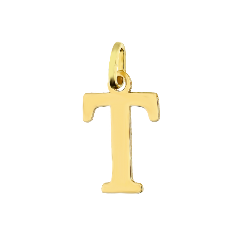 Literka złota T do zawieszenia DJ-Litera 12mm-T próba 585