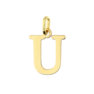 Literka złota U do zawieszenia DJ-Litera 12mm-U próba 585