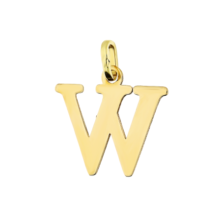 Literka złota W do zawieszenia DJ-Litera 12mm-W próba 585