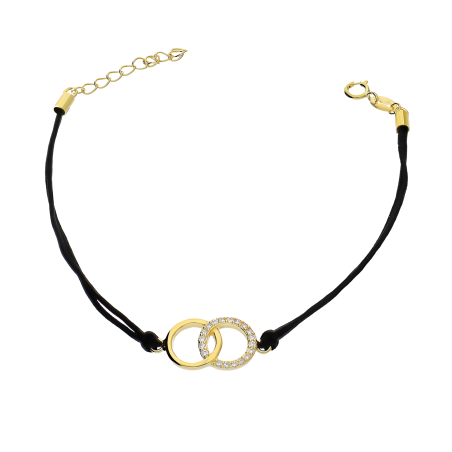 Pozłacana bransoletka klanówka koła - Srebro 925 - JubilerSezam.pl