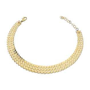 Złota Bransoleta Taśma Grawerowana pr. 375 - JubilerSezam.pl