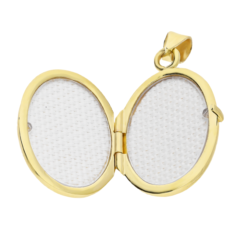 Zawieszka złota puzderko z gałązkami i falbankami OS 01-PFOV-03 próba 585