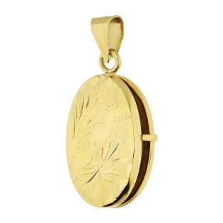 Zawieszka złota puzderko z gałązkami i falbankami OS 01-PFOV-03 próba 585