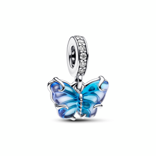 Charms-zawieszka Motyl z niebieskiego szkła Murano Pandora 792698C01 próba 925