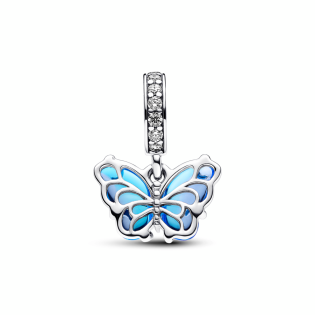 Charms-zawieszka Motyl z niebieskiego szkła Murano Pandora 792698C01 próba 925