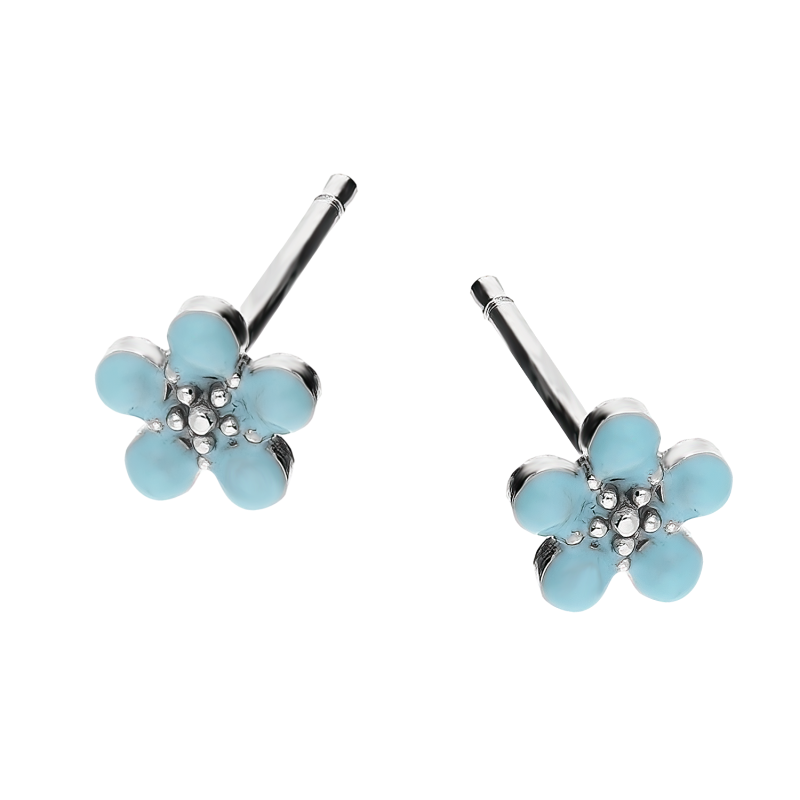 Srebrne kolczyki dla dziewczynki kwiatek - JubilerSezam.pl