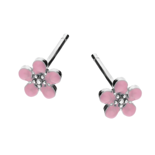 Srebrne kolczyki dla dziewczynki kwiatek - JubilerSezam.pl