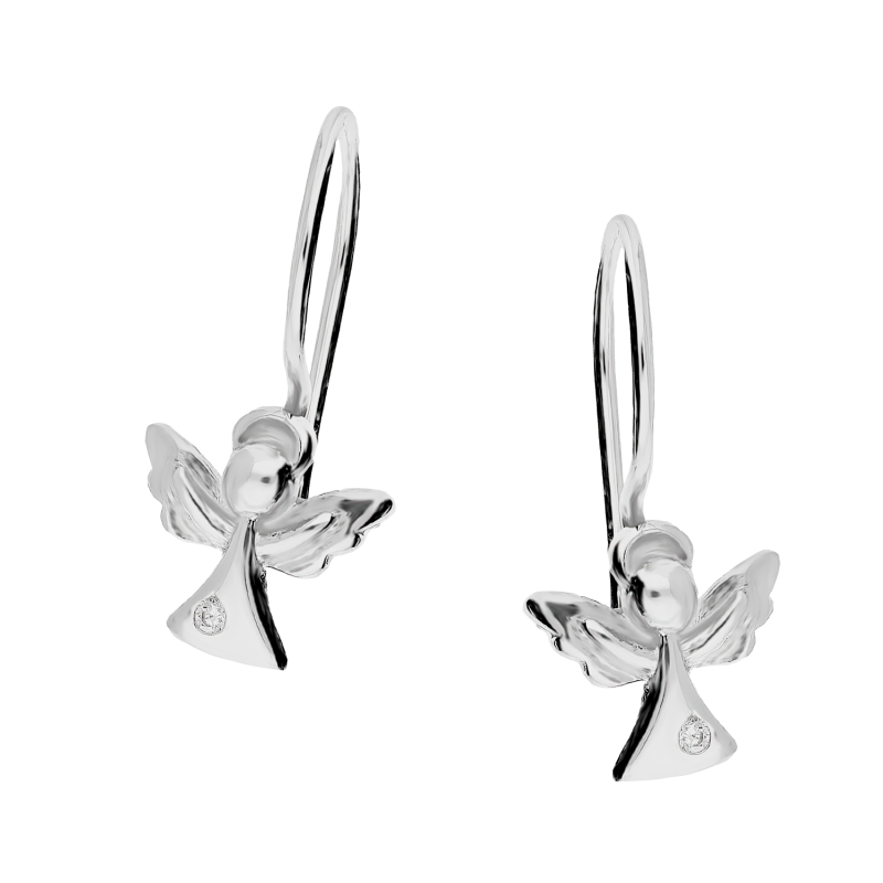 Kolczyki srebrne dla dziewczynki anioł blask/big.zam. SZ SG-033-KB-S próba 925