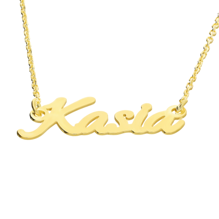 Pozłacany naszyjnik z imieniem Kasia pr. 925 - JubilerSezam.pl