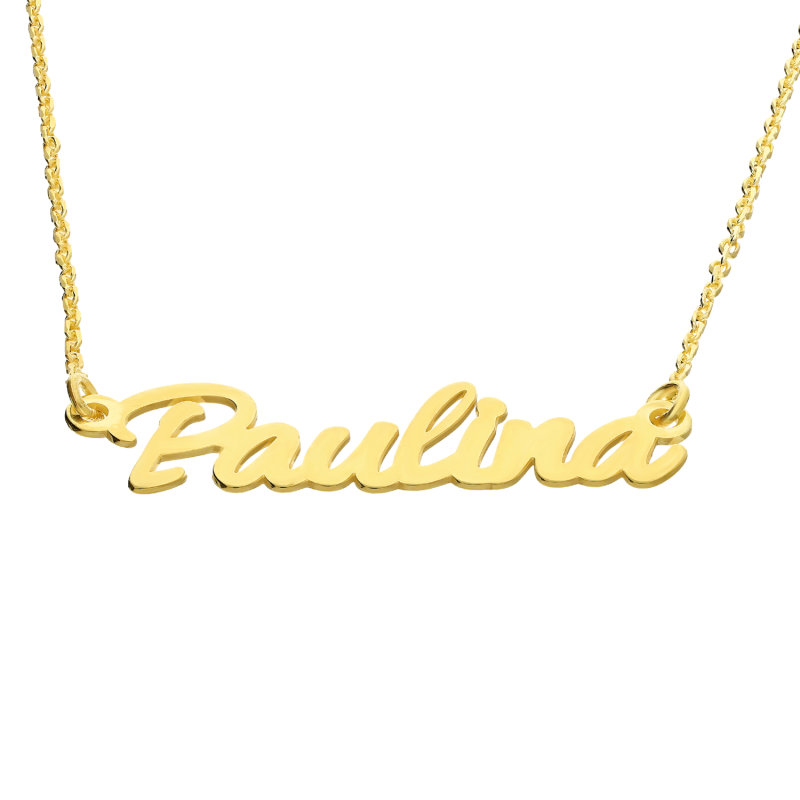 Naszyjnik pozłacany imię Paulina/anker AT637 GOLD Paulina próba 925