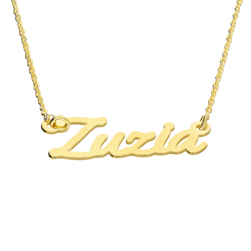 Naszyjnik pozłacany imię Zuzia/anker AT637 GOLD Zuzia próba 925