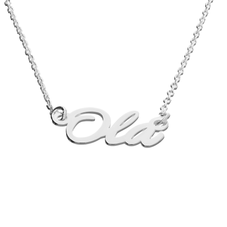 Naszyjnik srebrny imię Ola/anker AT637 ROD Ola próba 925