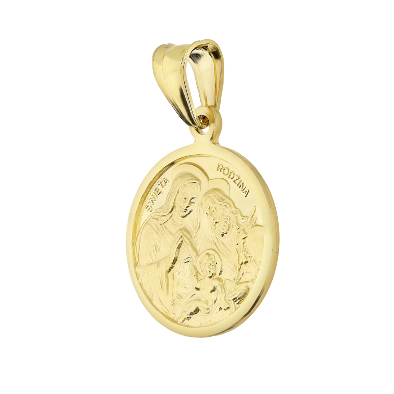 Medalik złoty Święta Rodzina w kółku DJ412 próba 585