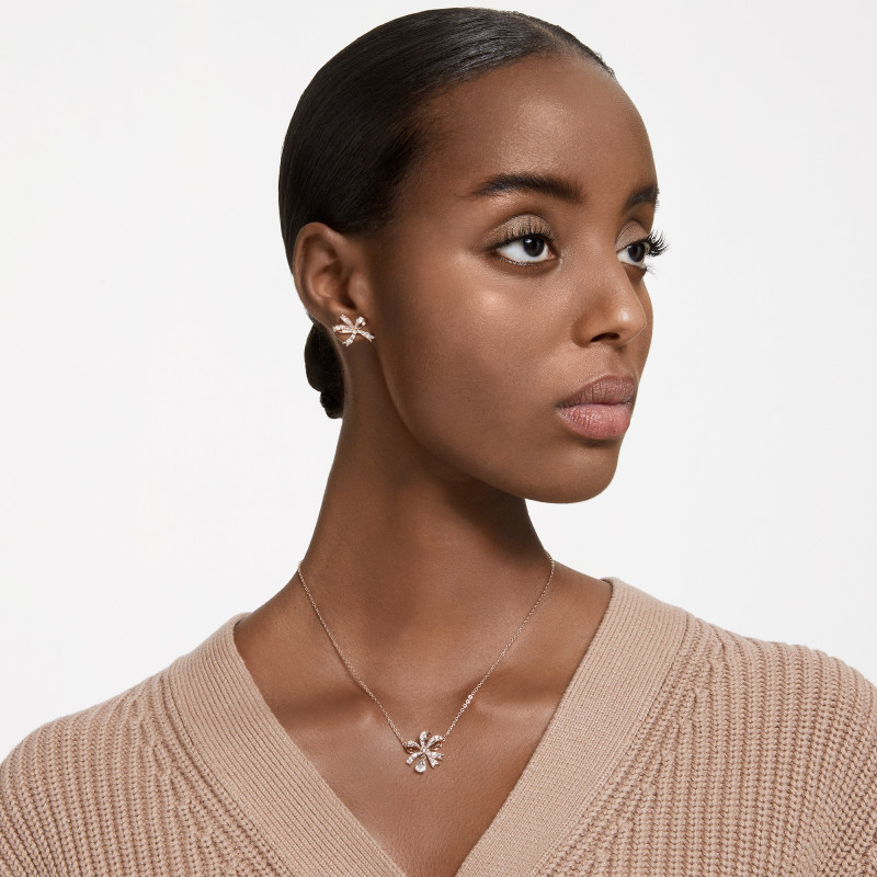 Zestaw biżuterii Swarovski Volta - Naszyjnik i Kolczyki w Różowym Złocie