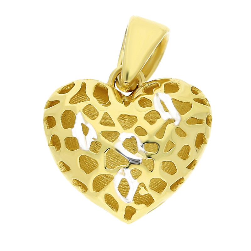 Serduszko złote ażurowe
