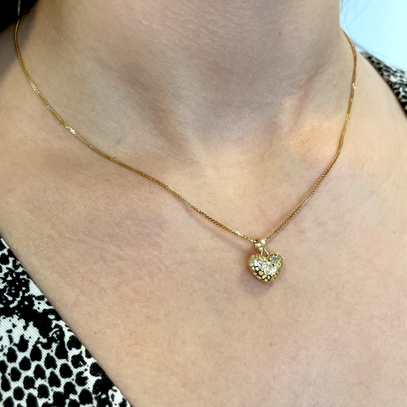 Serduszko złote ażurowe