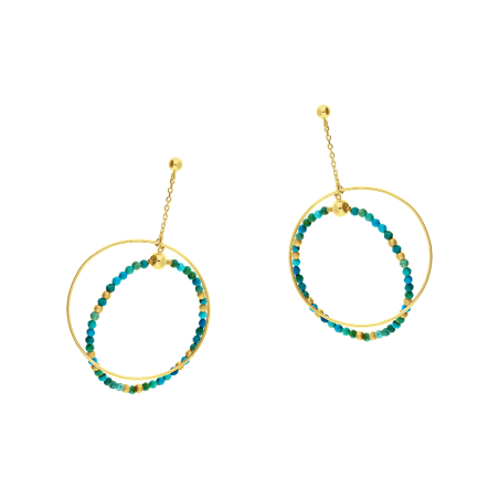 Kolczyki kółka x2 wisz.+spinel/sztyft JA759 próba 925