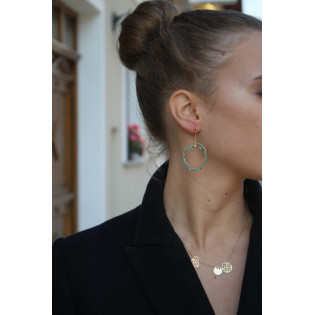 Kolczyki kółka x2 wisz.+spinel/sztyft JA759 próba 925