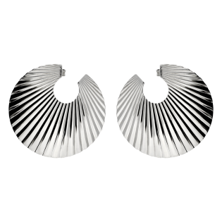 Kolczyki muszelka duża/sztyft PW65 ROD próba 925