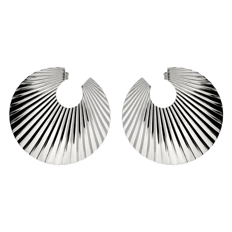 Kolczyki muszelka duża/sztyft PW65 ROD próba 925