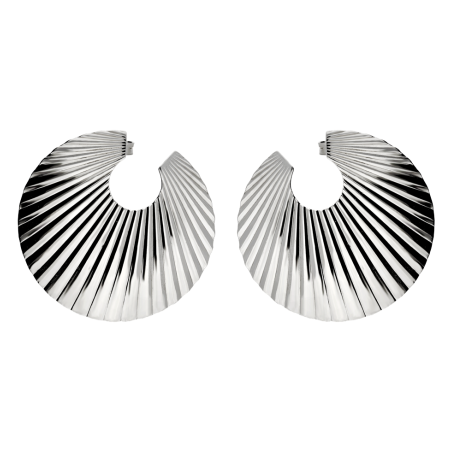 Kolczyki muszelka duża/sztyft PW65 ROD próba 925