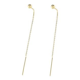 Kolczyki złote grawerowana kulka 4mm/przeciągane LP 34U225-ESZ176-Y próba 585