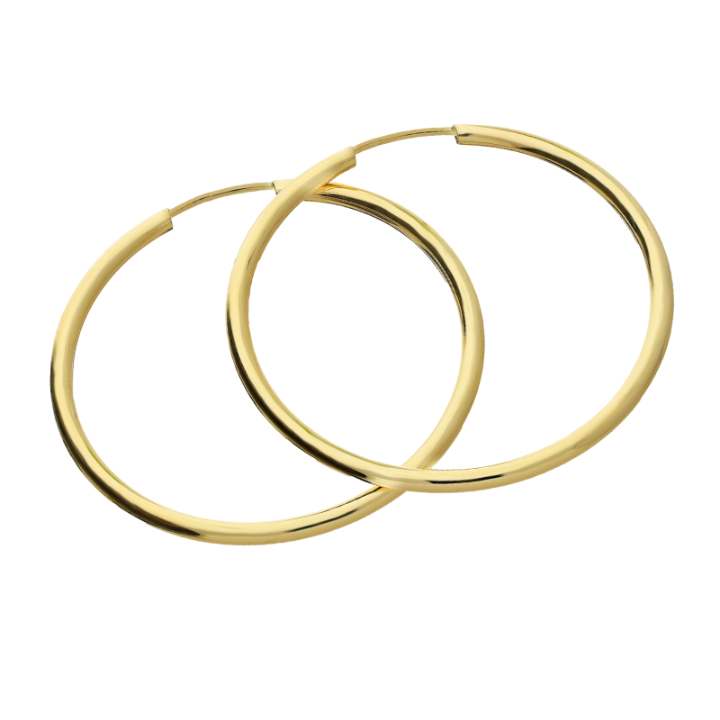 Kolczyki złote kółka szarniry 30mm M3-179-30 próba 585