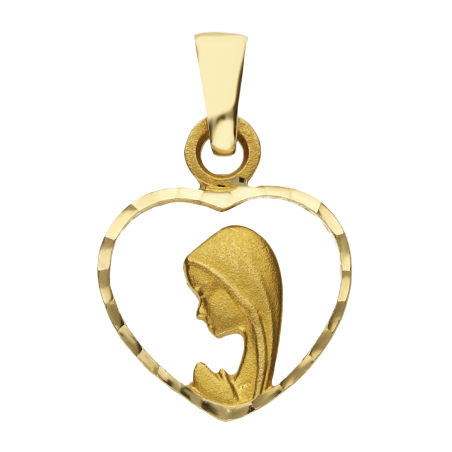Medalik MB główka modląca serce ram dis+ SF DJ137-OP110 próba 585