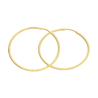 Kolczyki złote kółka szarniry grawerowane 35 mm BC KSZ-35mm-1,5 dis próba 585