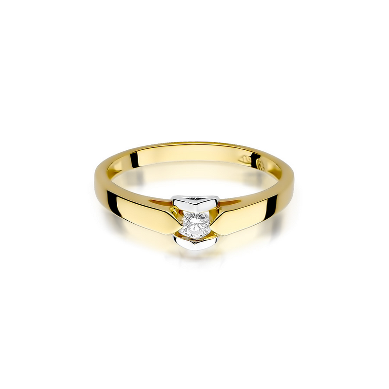 Pierścionek zaręczynowy z diamentem AMADO BE W-320-04 próba 585