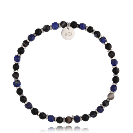 Bransoletka męska z Agatami By Dziubeka BMIT0424 - JubilerSezam.pl